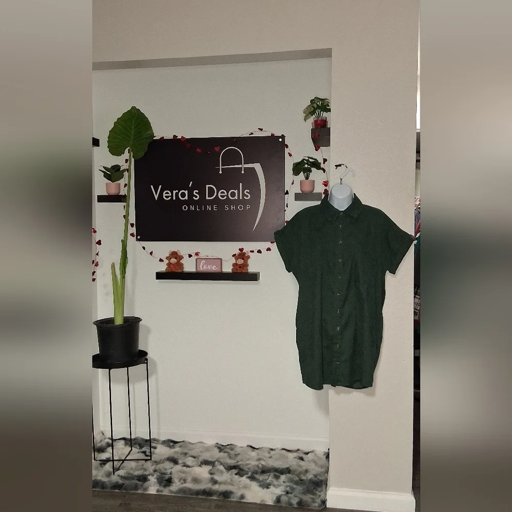 Green Button-Up Shirt - Picture 5 of 13